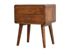 Curved Chestnut Nightstand FLKO61042