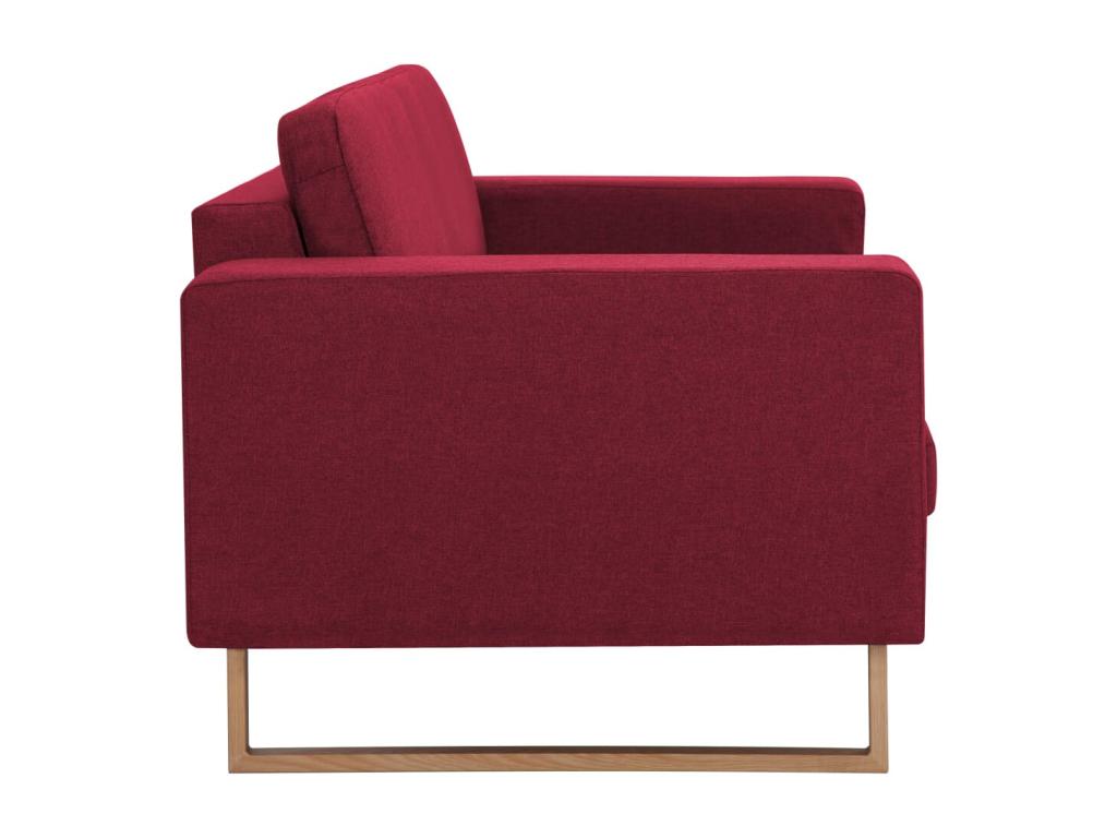 3-seater sofa in burgundy red fabric UZIO39140
