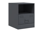 Decohaute Premium - Anthracite bedside table 34.5x39x44 cm steel VHGM96536