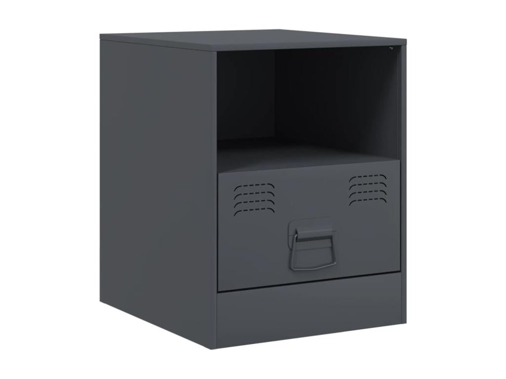 Decohaute Premium - Anthracite bedside table 34.5x39x44 cm steel VHGM96536