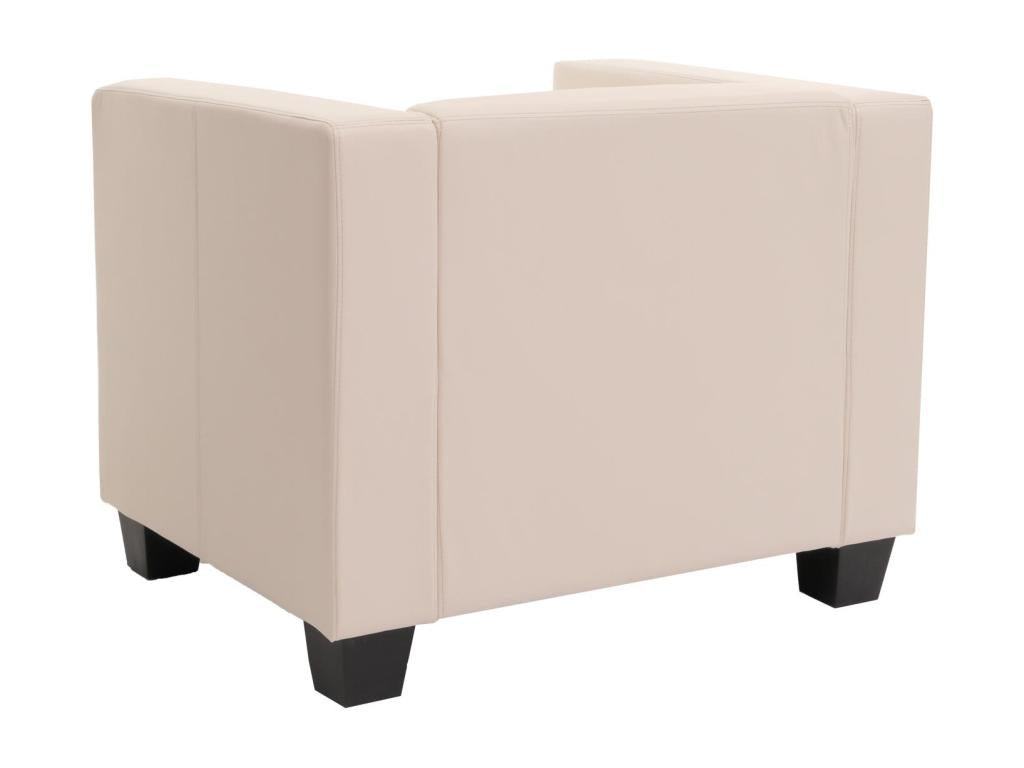 Domopure armchair 86x75x70cm white faux leather PKVZ33473