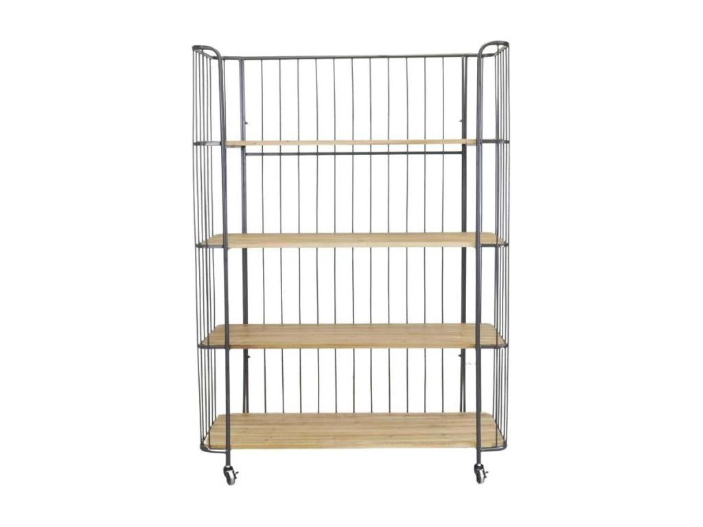 Industrial-style shelving unit on Domopure 4-tier shelf YUPL95967