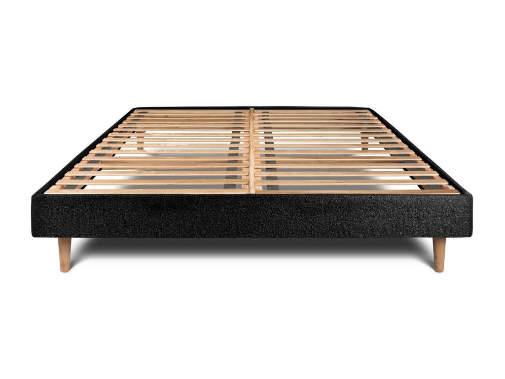 Domopure Bouclette Black Bed Base 140x200 H29cm ETWA57248