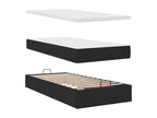 Ottoman bed frame with black mattress 80x200 cm fabric VJBX05810