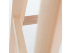 Nordic stool with duck blue faux leather cushion and light beech legs Domopure 67cm SXQE26145