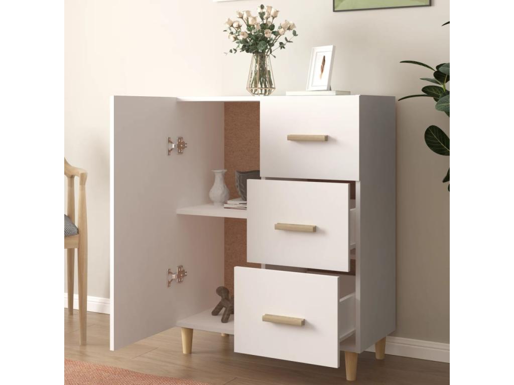White sideboard 69.5x34x90 cm engineered wood TYEG75857
