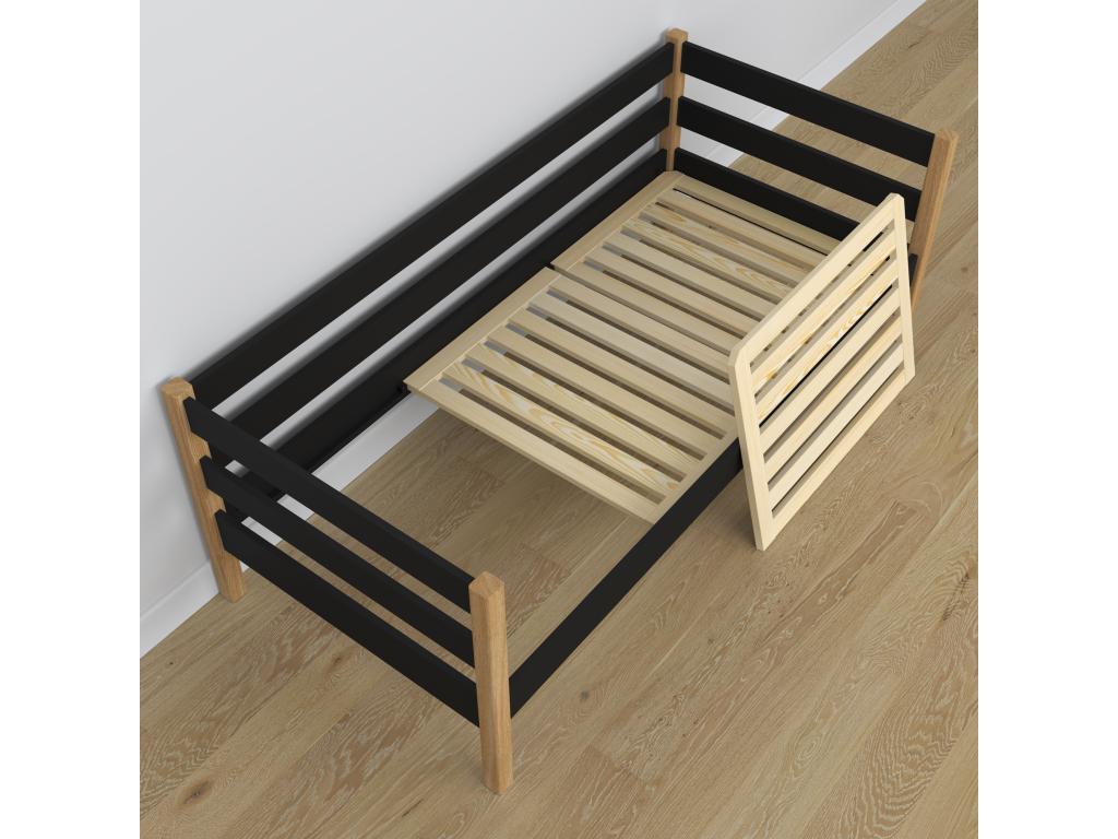 Daybed with pull-out bed N01 Black / Natural Oak 80x190 AAKT14605
