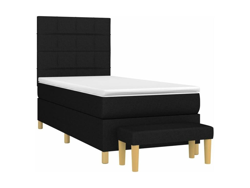 Decohaute bed base with black mattress 100x200 fabric NMGY25328