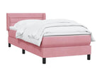 Domopure bed base with pink velvet mattress 80x210 cm MMJH15043
