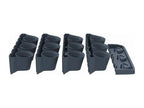 Set of 12 vertical planters, Anthracite PP CYPT18643