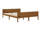 Bed frame without mattress solid pine honey brown 160x200 cm KKMH82190