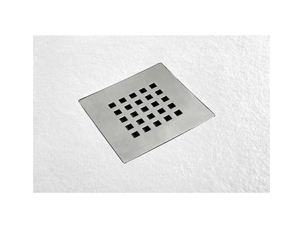 Domopure Slim White 70x130 cm Shower Tray in Synthetic Resin and Marble Powder with Free Drain GMAE02979