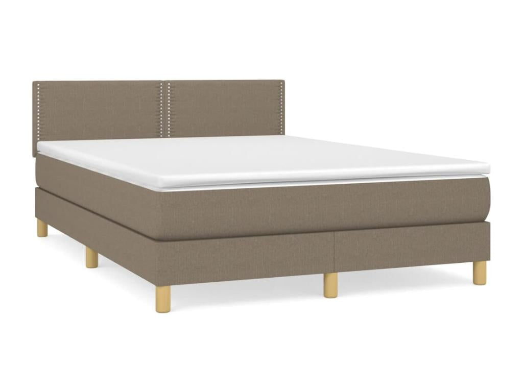 Upholstered bed base with Decohaute mattress 140x190 cm Fabric XKCF92911