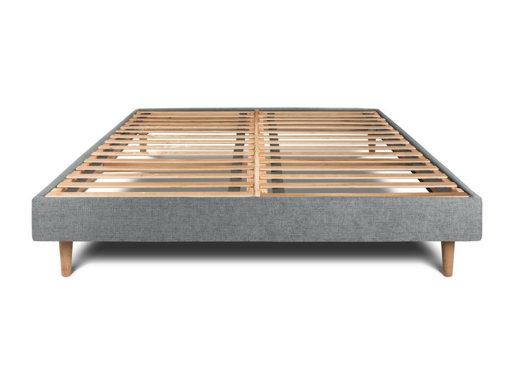 Domopure Bed Base, Anthracite Grey Fabric, 140x200cm, H29cm, EWOC36679
