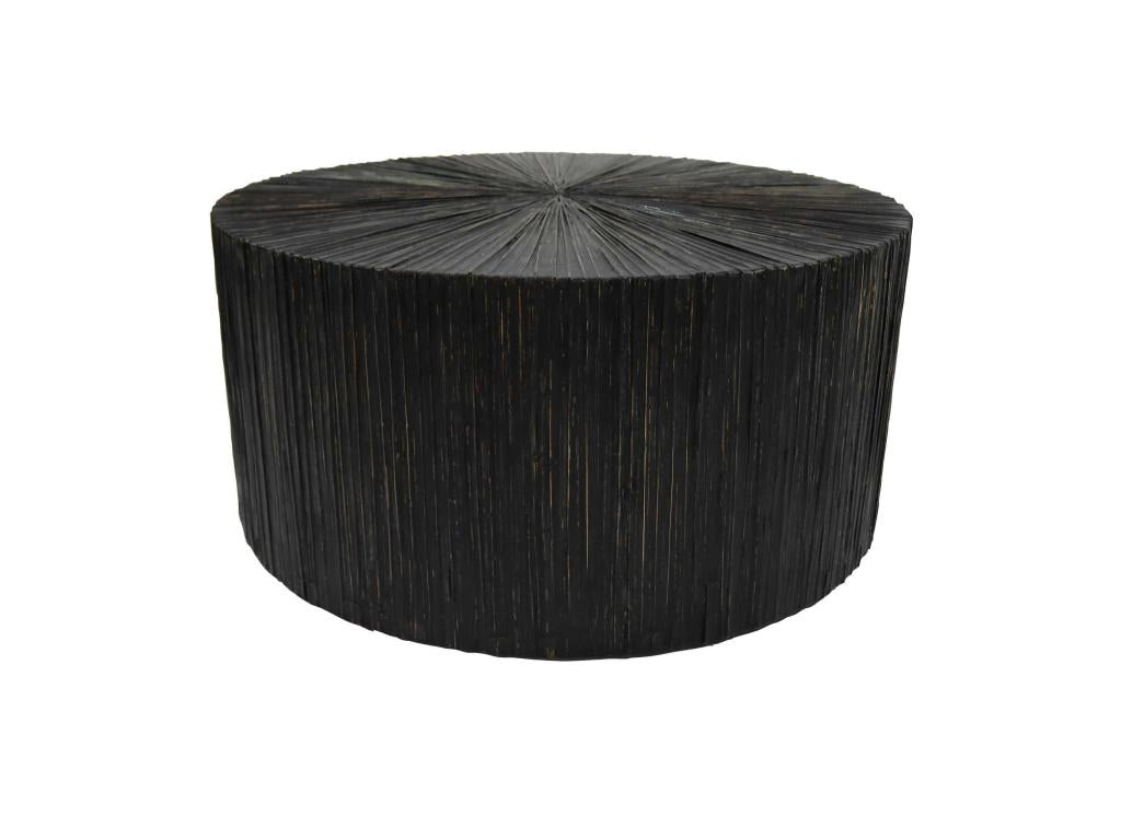 Decohaute Home - Coffee Table in Wood and Coconut Leaves O75cm and H35cm -tupai MVZP75310