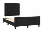 Bed frame with black headboard, 120x190 cm, velvet, SXXQ38596