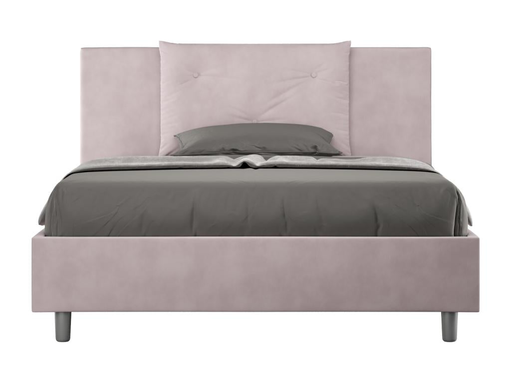 Double bed without slatted base, upholstered, 140x200 cm, microfiber, Decohaute QGDP38784