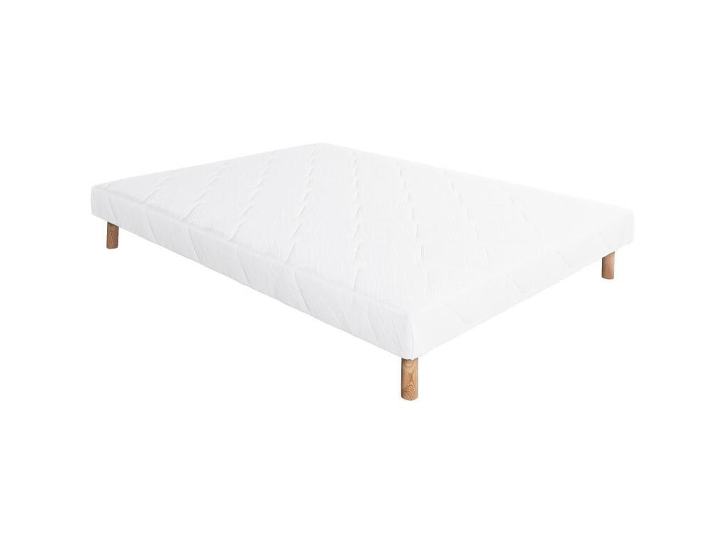 Patriote Mattress Set, 27cm High-Density Foam, Firm Summer/Winter Sides, White Slatted Base, 13cm Thick, 140x200cm, MQLS19953