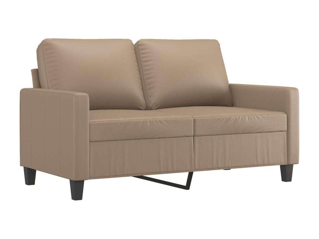 3-piece sofa set with cushions, Cappuccino faux leather NFXC37384