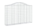 Arched gabion baskets, 4 pcs, 200x30x120-140, galvanized iron, TBEB35422