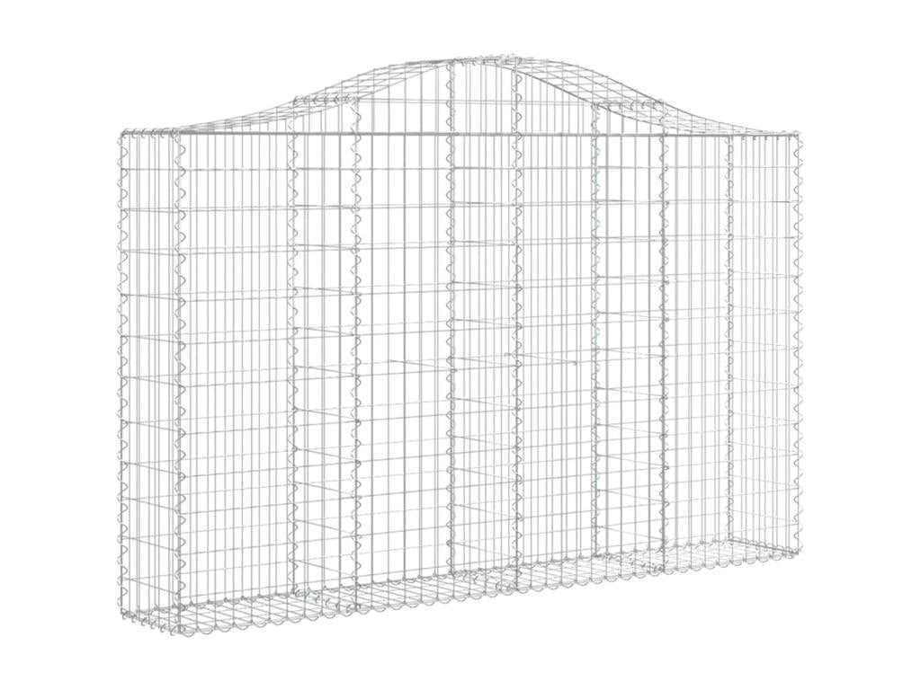 Arched gabion baskets, 4 pcs, 200x30x120-140, galvanized iron, TBEB35422
