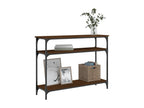 Brown oak console table 100x29x75 engineered wood WTBB50513
