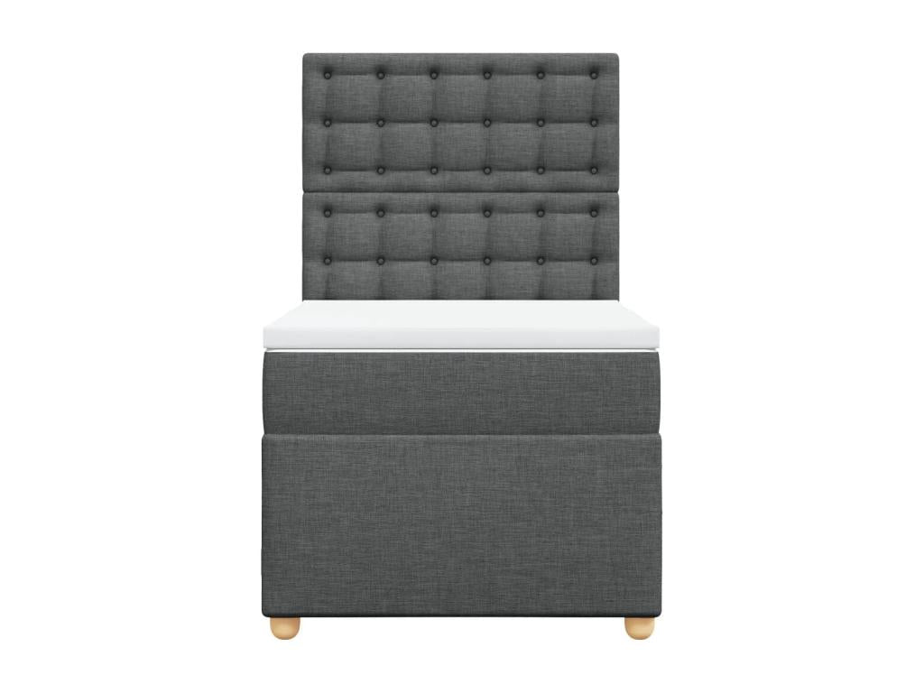 Chicyla bed base and mattress, dark grey, 90x190 cm, fabric OCRX99475