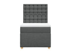 Chicyla bed base and mattress, dark grey, 90x190 cm, fabric OCRX99475