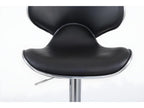 Bar stools - Faux leather / Chrome-plated metal - Black - Domopure V2 TJDT45297