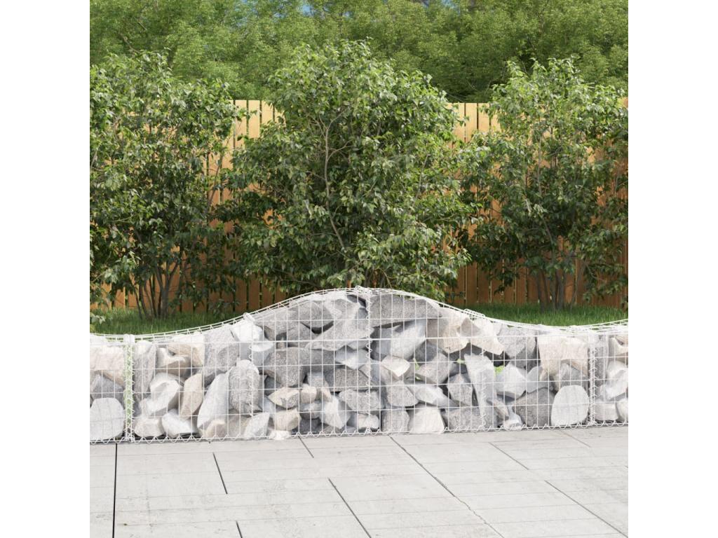 Arched gabion basket 200x30x40-60 Galvanized iron AIUI47006