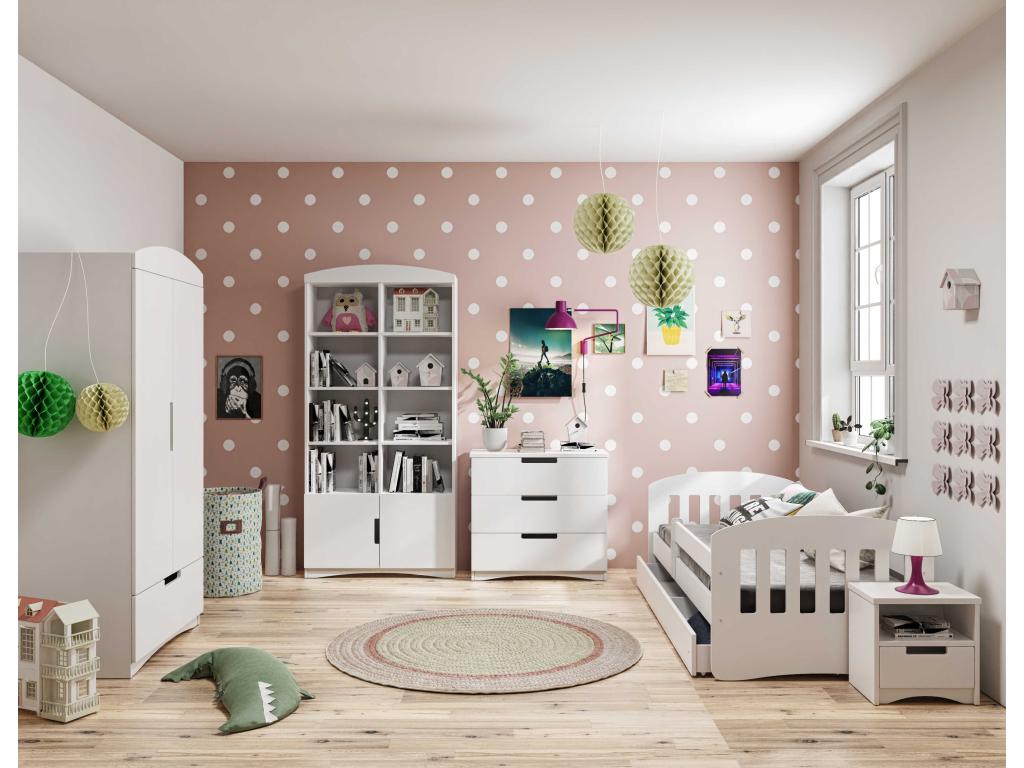 Children's bed with guardrail 160x80 cm with drawer - Cloud VJBX17102
