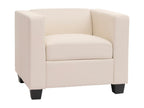 Domopure armchair 86x75x70cm white faux leather PKVZ33473