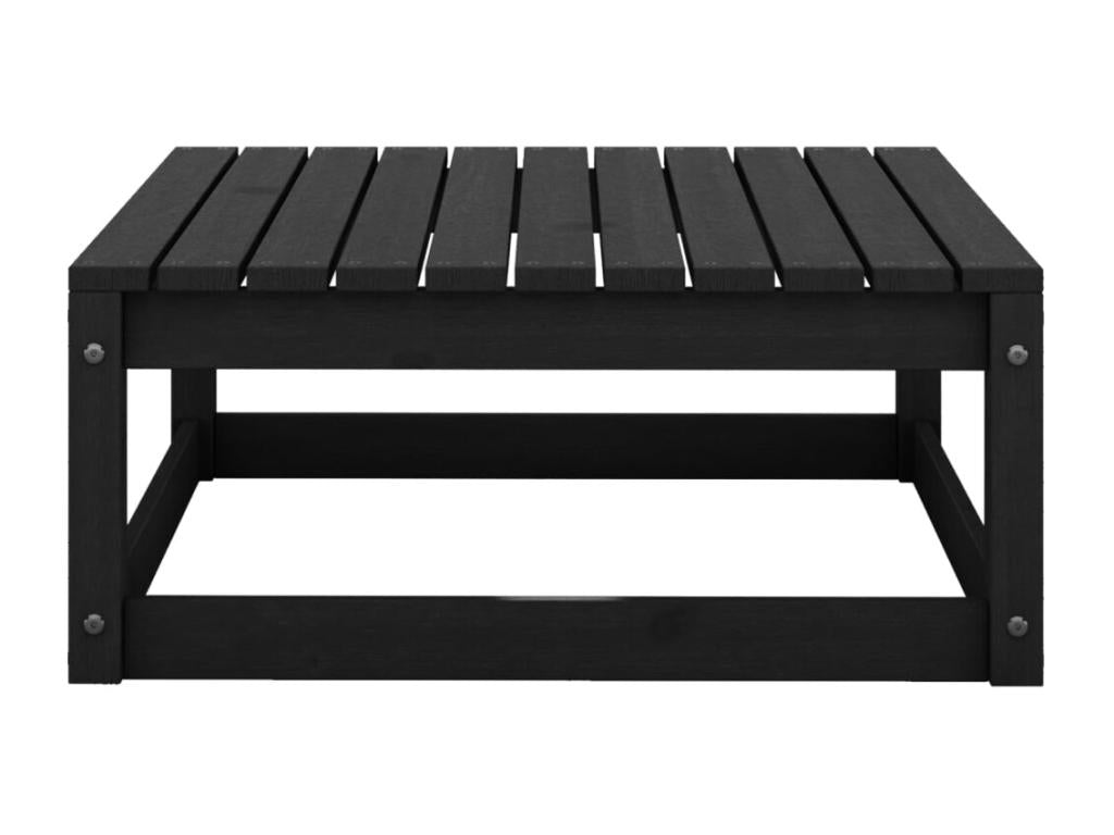 5-piece black solid pine wood garden furniture set TIIG17421