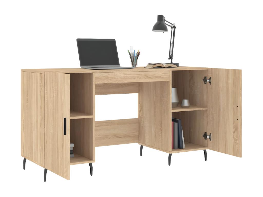Domopure oak desk 140x50x75 cm engineered wood SZWG73728