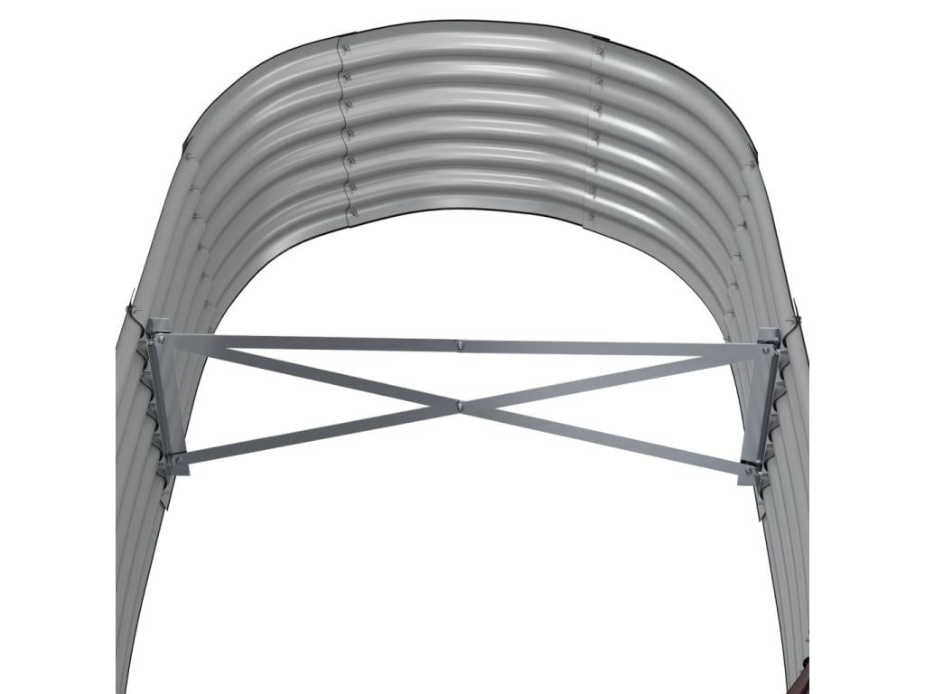 Raised garden bed, brown powder-coated steel, CNPQ65744