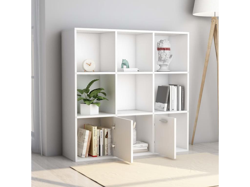 White bookcase 98x30x98 2 MSIX90435