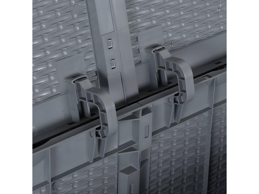 Grey PP rattan garden storage box 180 L RDZH31036