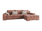 Domopure 169 Corner Sofa, Pink, Sleeping Function, Bedding Box, 310x175x83cm, DSFJ76696