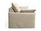 3-seater beige fabric sofa bed PUIA22280