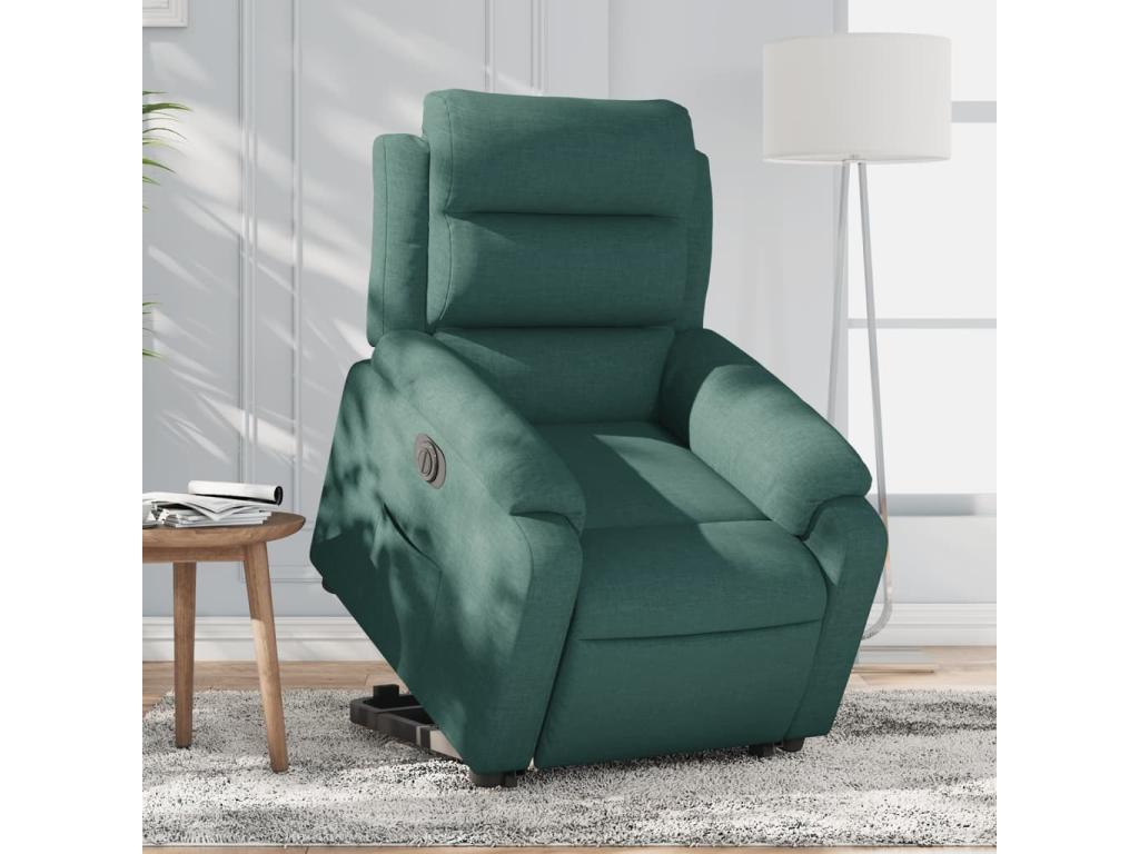 Dark green fabric electric recliner chair QVNH49028