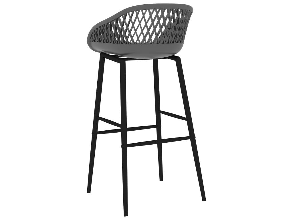 Set of 2 grey bar stools XCNL46905