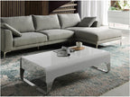 Decohaute 120cm lacquered and chromed steel designer coffee table - Sea Water color IVIV35505