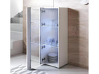 White display cabinet for living room/dining room with LED lighting, 40x29x128cm, Decohaute V2 ICAD09731
