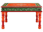 Decohaute coffee table in solid mango wood, hand-painted DVWZ26049