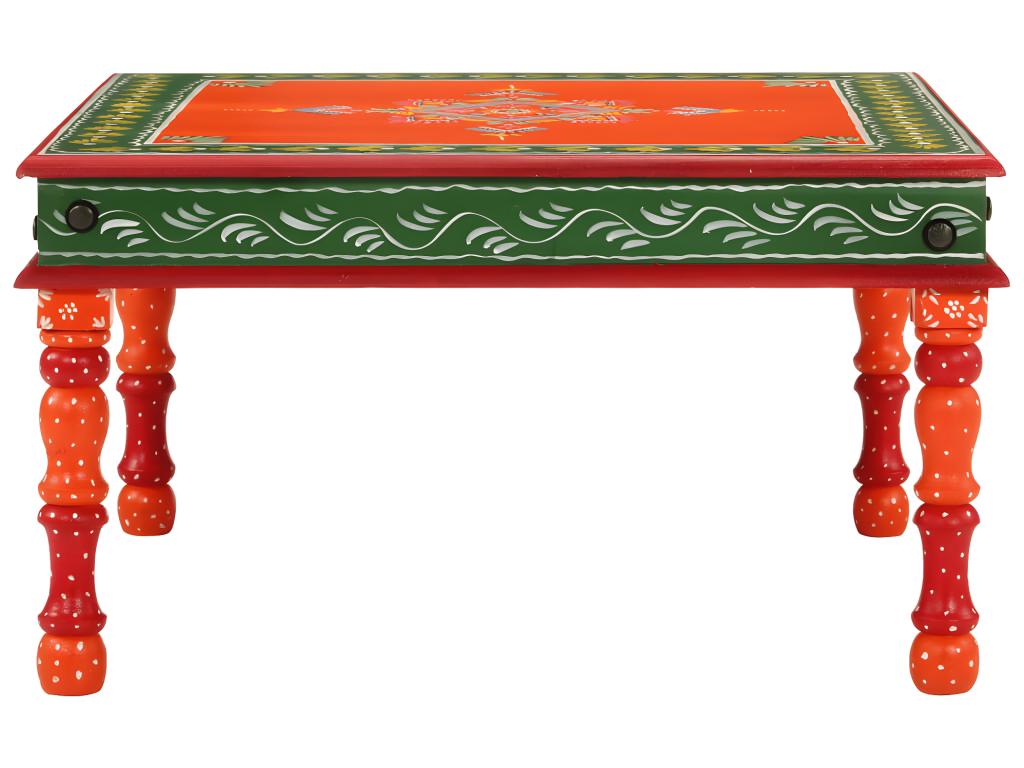 Decohaute coffee table in solid mango wood, hand-painted DVWZ26049