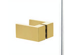 Domopure GOLD BRUSHED left-hand pivot shower enclosure 110x70, brushed gold color, front access NLSK54070