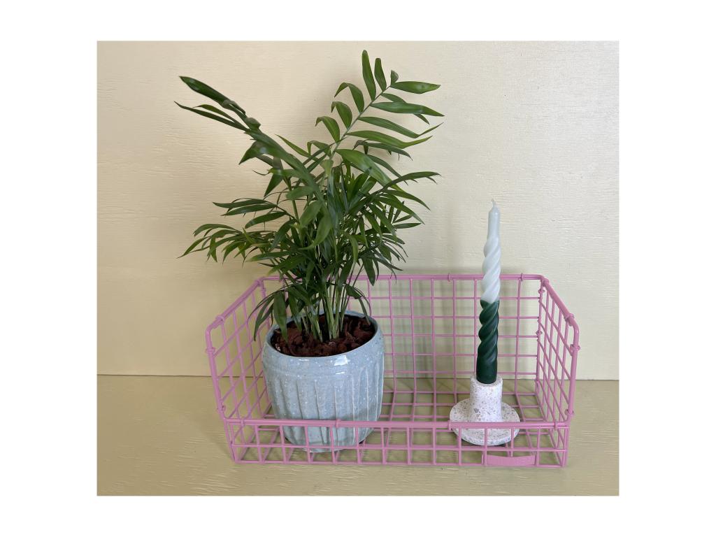 WIRE - Medium Pink Metal Shelf OUJI92641