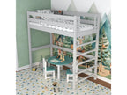 Wooden loft bed N01 Grey 80x180 GWZD89807