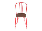 Set of 2 Industrial Style Decorative Chairs 102cm Red DWAQ74277
