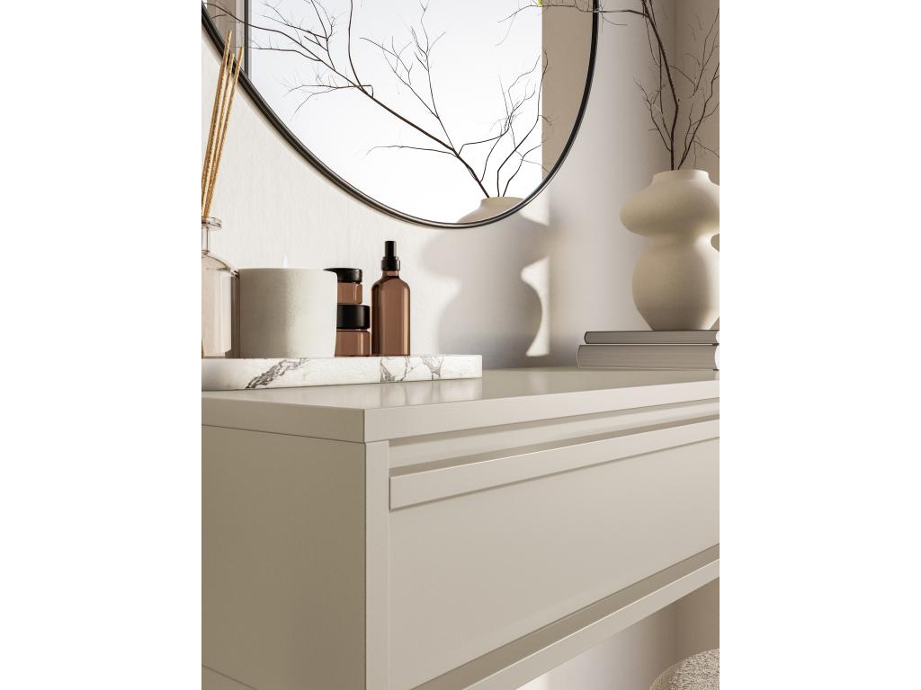 Dressing table - 110 cm - with drawers and frame - beige - EVO JMXH67277